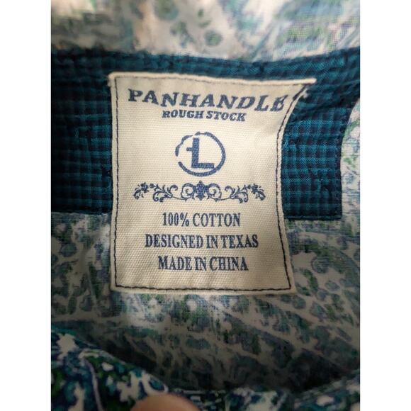 Panhandle Western Shirt Paisley Mens Sz XL Pearl Snap Button Rodeo Cowboy Rider - Picture 4 of 6